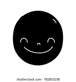 contour face cute happy kawaii expression