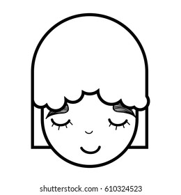 contour face happy beautiful girl