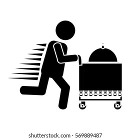 contour fast food orders icon, vector illustration design
