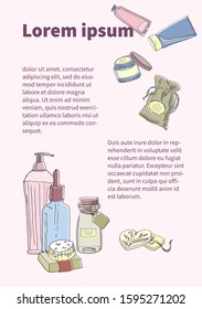 contour figures of makeup and aromatherapy for the design of articles in the journal