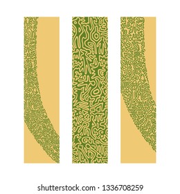 Contour figures of man and dog. Background with ornament for banners on the theme of animal training.
Pattern with a small pattern on a vertical format.