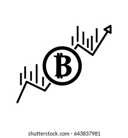 contour financial arrow up to bitcoin currency