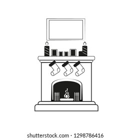 Contour fireplace - Christmas fireplace