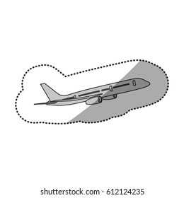 contour fly airplane transportation, vector illustration design contour fly airplane transportation, vector illustration design