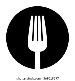 contour fork icon image design, vector illustration