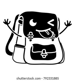 contour funny bag object kawaii with arms
