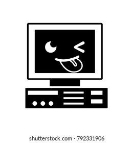 contour funny and cute computer technology kawaii