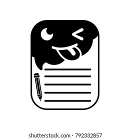 contour funny and cute note paper kawaii