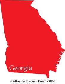 Contour of Georgia, federal state of United States of America