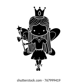 contour girl dancing ballet with crown and straight hair