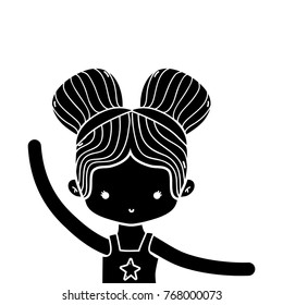 contour girl practice performance ballet with two buns hair design