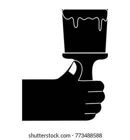 contour hand with brush tool to paint design