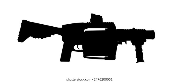 
Contour of a hand grenade launcher. RGP - 40 grenade launcher - vector illustration
