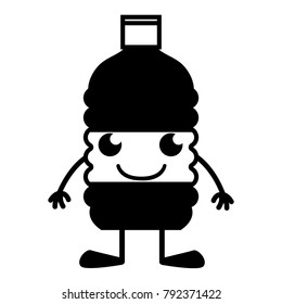contour happy bottle wather kawaii with arms and legs