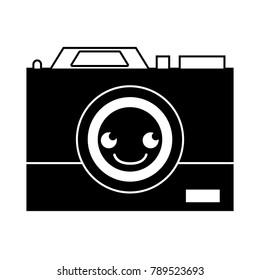 contour happy camera technology kawaii cartoon