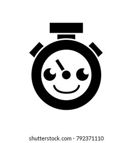 contour happy and cute chronometer object kawaii