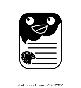 contour happy and tender note paper kawaii