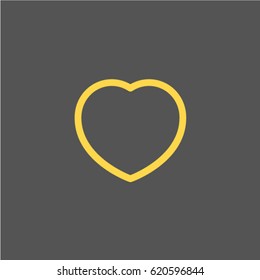 contour heart. icon