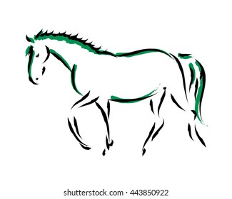Contour of the horse
