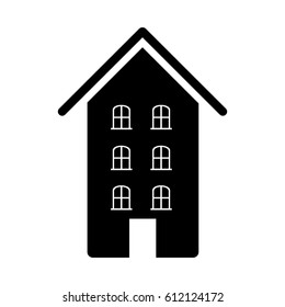 contour hotel house image, vector illustration design