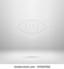 Contour icon in empty light interior for your creative project. EPS 10 Vector illustration. Used gradient mesh and transparency layers