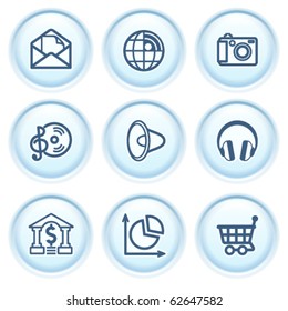 Contour icon on blue button 5