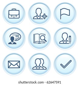 Contour icon on blue button 1