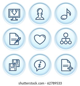 Contour icon on blue button 10