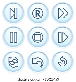 Contour icon on blue button 29