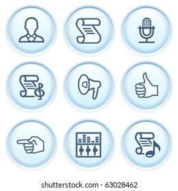 Contour icon on blue button 31