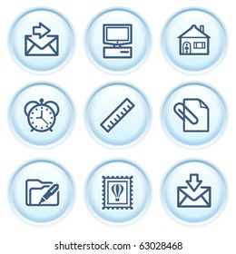 Contour icon on blue button 27