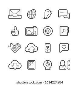 Contour icons - communication icons