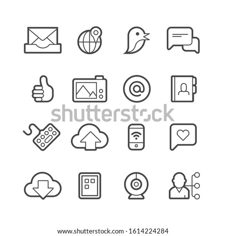 Contour icons - communication icons