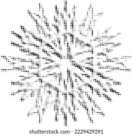 Contour icy sequin's winking snowflake based on the structure of the mandala. Vector. Space for copy text.