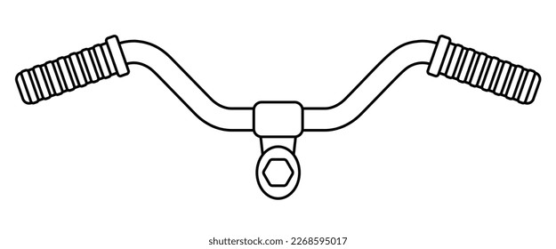 Contour illustration of a bicycle handlebar