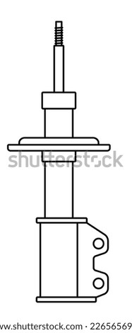 Contour illustration of a car shock absorber
