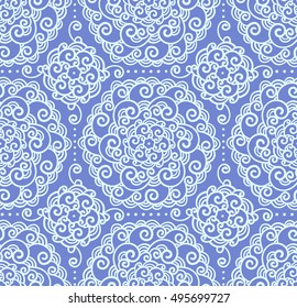Contour illustration, seamless pattern, flowers, design element, doodle style, patterns, fantasy style, vector, mandala.