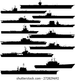 Contour image of aircraft carriers. Illustration on white background.