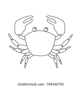 Crab Outline Images, Stock Photos & Vectors | Shutterstock