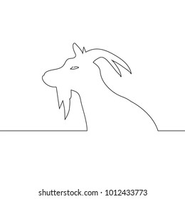 Contour image of a goat
