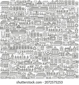 Contour image of houses. Background