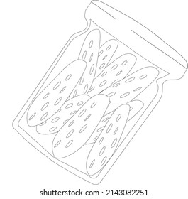contour image with jars of pickles