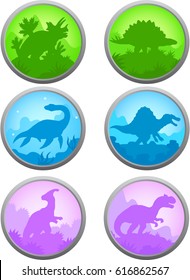 Contour images of dinosaurs logo