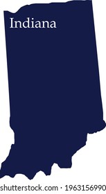 Contour of Indiana,federal state of United States of America