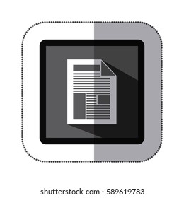 contour information paper icon, vector illustration design image