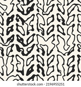 Contour Ink Ethnic Drawings Pattern Stock Vector (Royalty Free ...