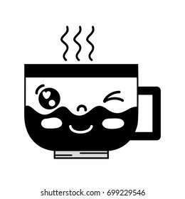 contour kawaii cute funny coffee cup