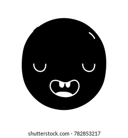 contour kawaii cute funny face expression