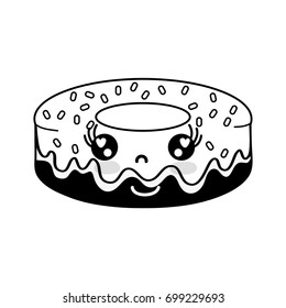 contour kawaii cute happy donut sweet