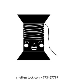 contour kawaii cute smile thread object